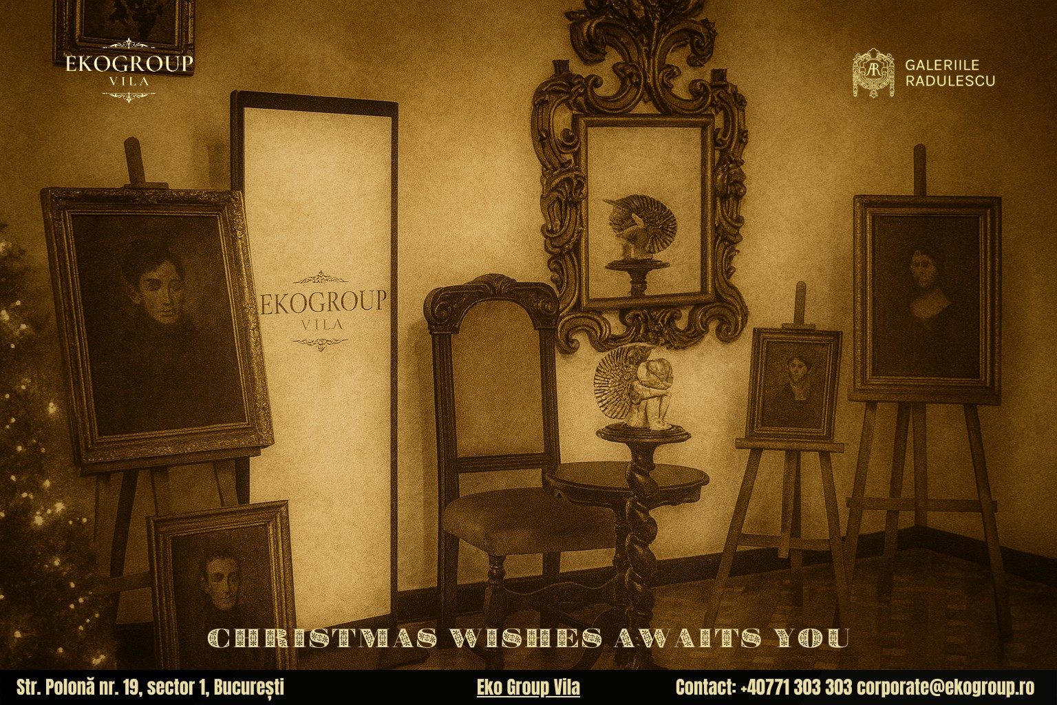 Urări de Crăciun inspirate din perioada interbelică, o experiență unică la Crăciunul anilor ’30 organizat de Eko Group Vila